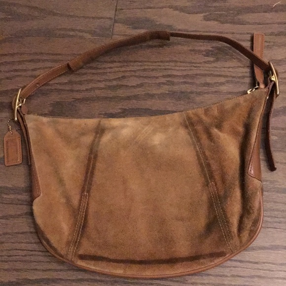 Vintage tan suede bag - Picture 2 of 5